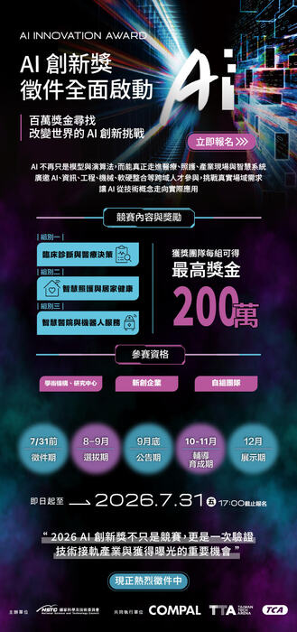 【競賽】台北市電腦商業同業公會辦理「AI 創新獎」（AI Innovation Award）競賽圖片